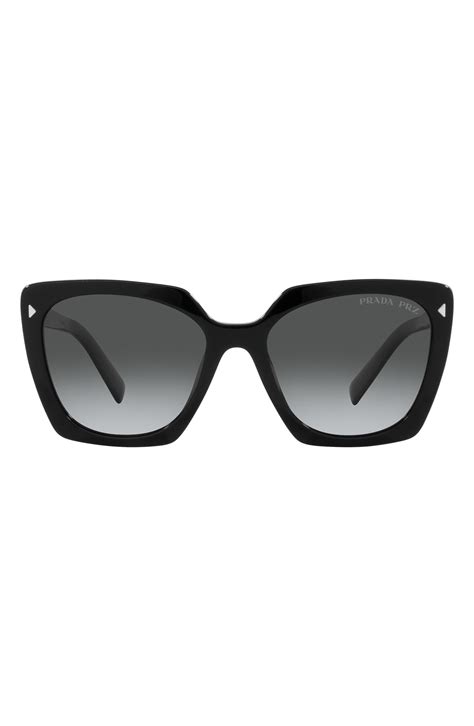 prada rectangle.sunglasses|Prada 55mm square sunglasses.